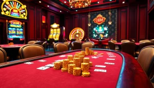 Experience the excitement of UU88 with dynamic casino gaming, poker tables, and vibrant slot machines.