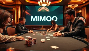 Experience the thrill of a luxury casino setting with MMOO-themed poker action.