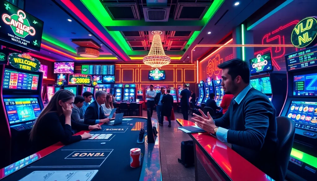 Exciting online gaming experience at stimmgewitter.org with vibrant casino atmosphere and engaging players.