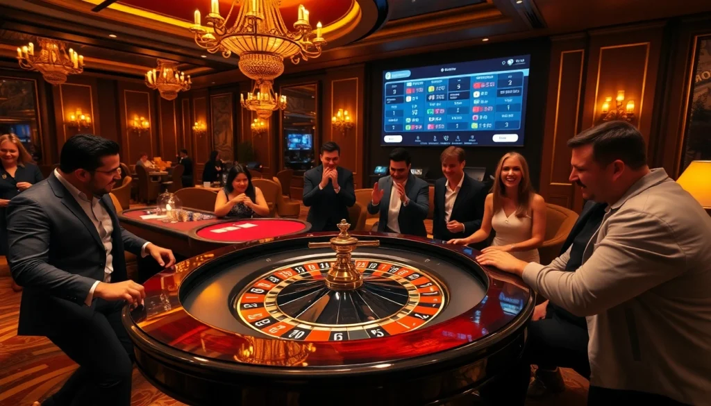 Experience thrilling casino excitement with https://vaoluoitv.it.com, featuring intense gameplay at a roulette table.
