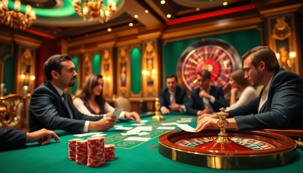 Vivez l'excitation des meilleurs casino en ligne avec une scène de jeu de poker palpitante.