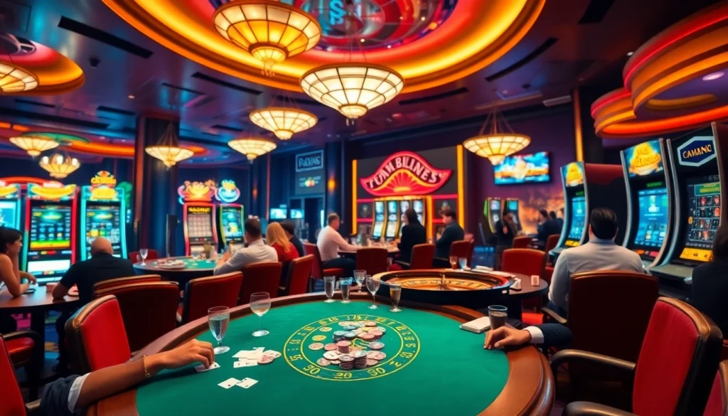 Vivez l'excitation au meilleurs casino en ligne avec des joueurs engagés à une table de poker luxueuse.