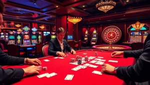 Vivez l'excitation aux meilleurs casino en ligne avec des tables vibrantes, des jetons et une roue de roulette.